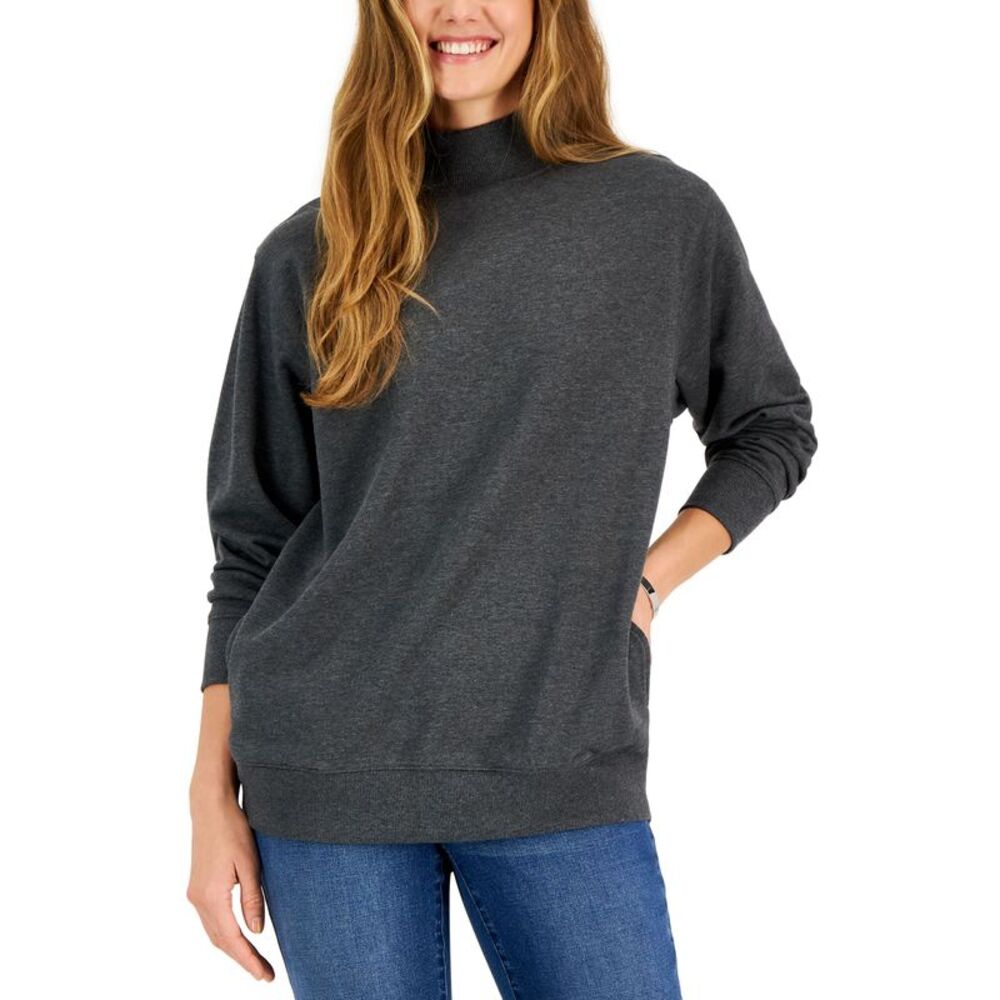 Style & Co. Petite Mock-Neck Sweatshirt